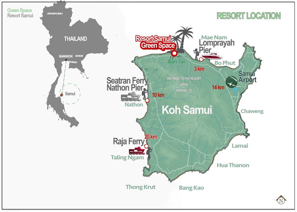 Samui Green Space Resort Mae Nam Exterior foto